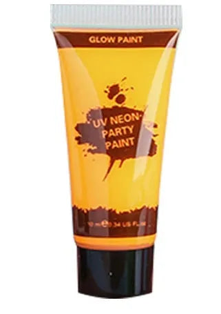 25ml tube of bright neon green face and body paint with safe non-toxic label.