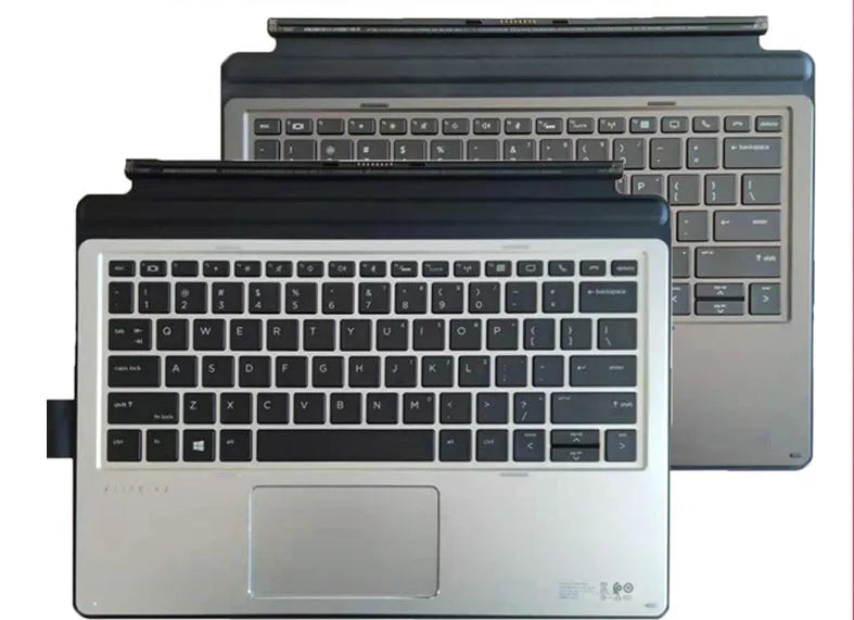 Elite X2 Tablet Keyboard with integrated trackpad and multimedia keys, shown alongside a compatible tablet.