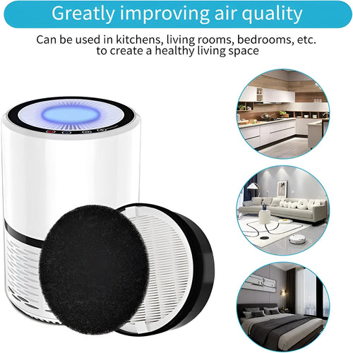 Levoit LV-H132 compatible replacement air filter measuring 19cm square with separate filter cotton