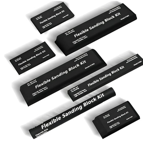 Seven black EVA frosted building blocks with metal connectors for construction and modelling