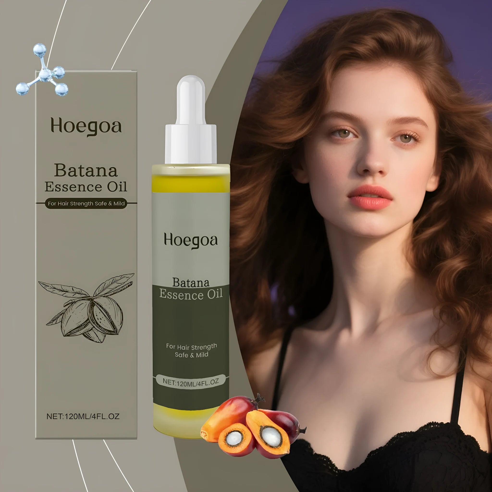120ml bottle of Platthana Secret Hair Essential Oil for scalp massage treatment.