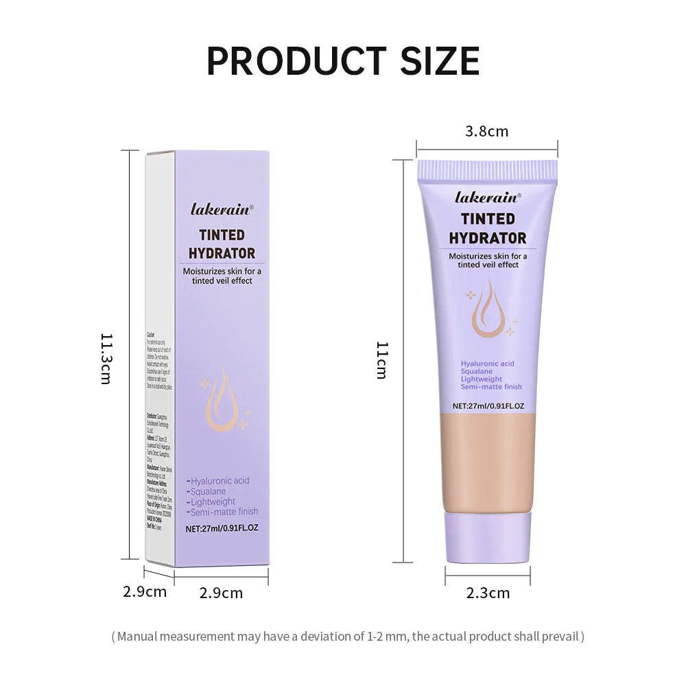 Lakerain Colored Moisturizer long-lasting concealer without smudging in 5 colour options 27ml pot