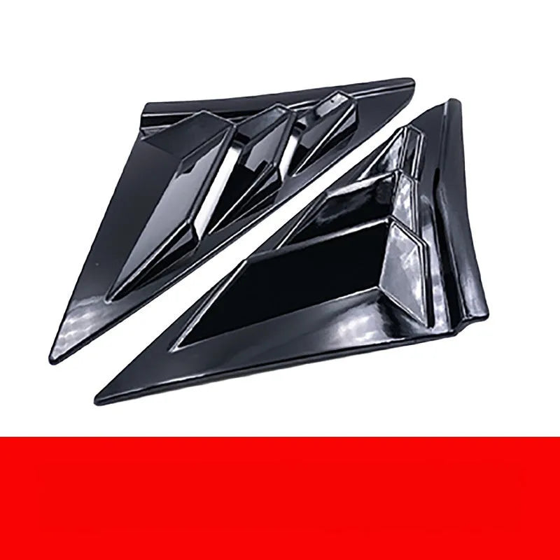 ABS quarter window bumper sticker for 2021 hatchback Civic in bright black finish