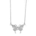 Titanium steel clavicle necklace with magnetic butterfly clasp in gold or silver finish