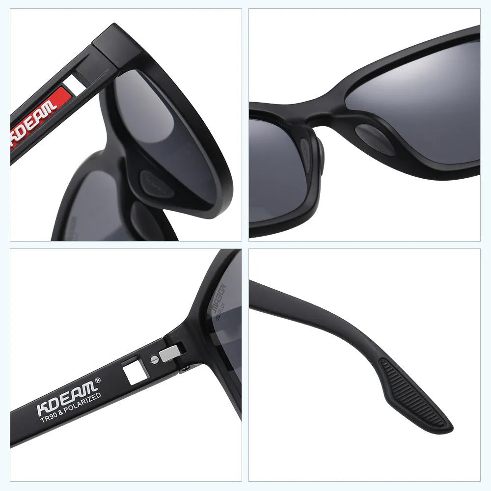 Retro style metal hinge sunglasses with TAC lenses shown in one of five available colours for outdoor use.