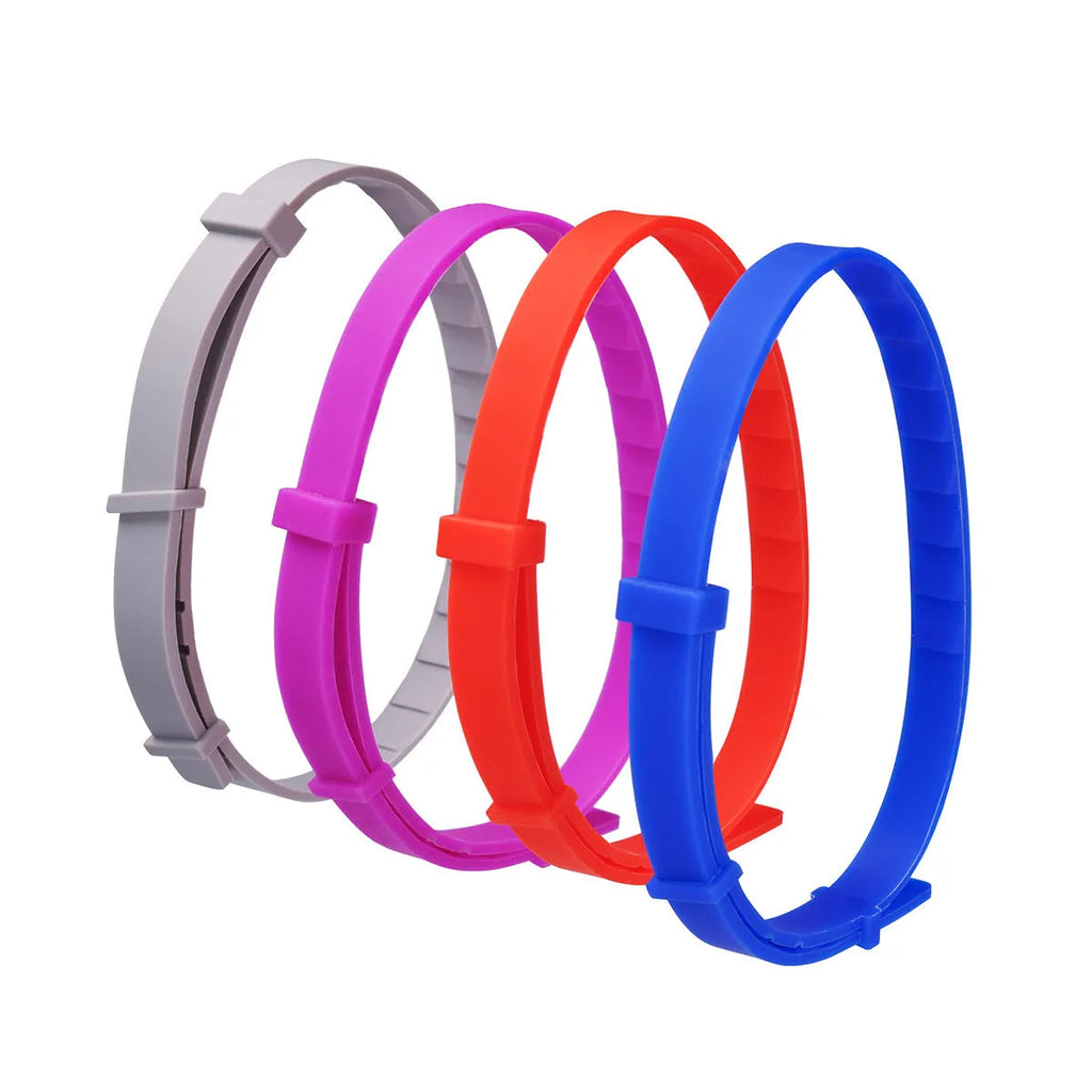 Rose red plastic anti-flea pet collar for cats and dogs, supplied as one collar in selected format