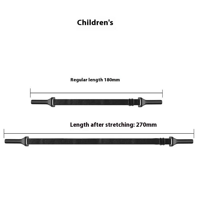 Black adjustable glasses anti-skid cord with silicone end fibre rope construction for adult and children's use