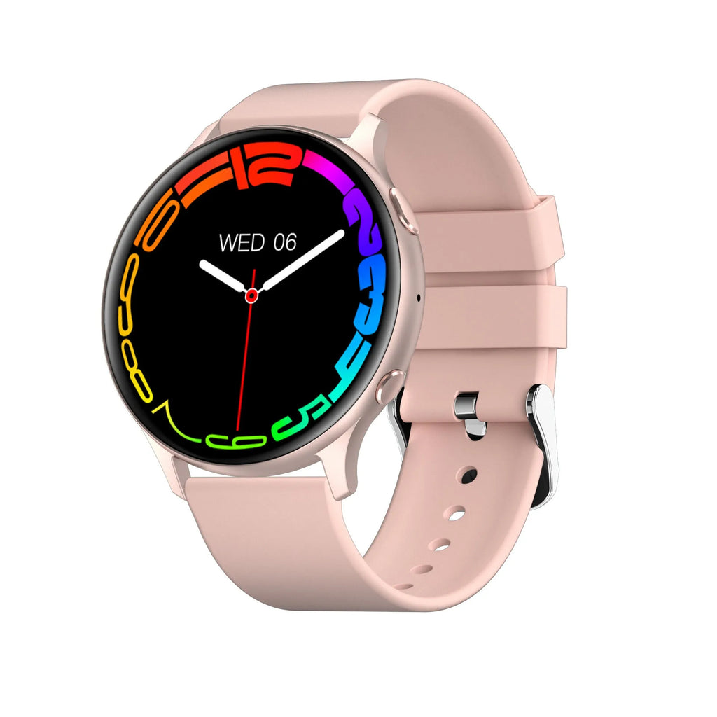 Smart Bluetooth call heart rate blood oxygen sleep monitoring smartwatch with 1.32 inch TFT screen and black silicone strap