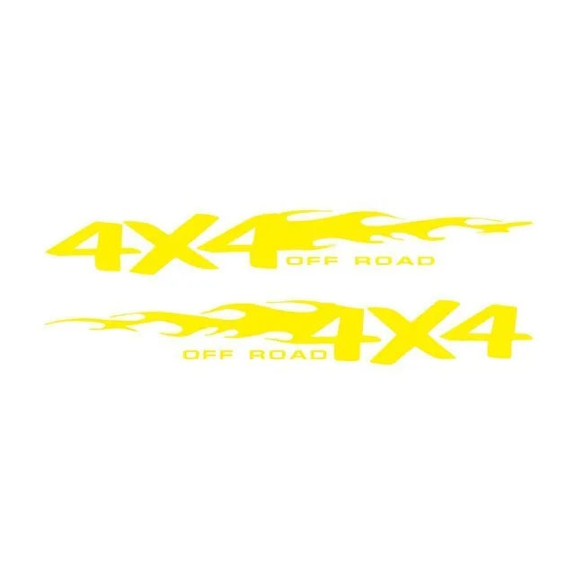 Striped fire totem design car body reflective sticker shown on vehicle surface