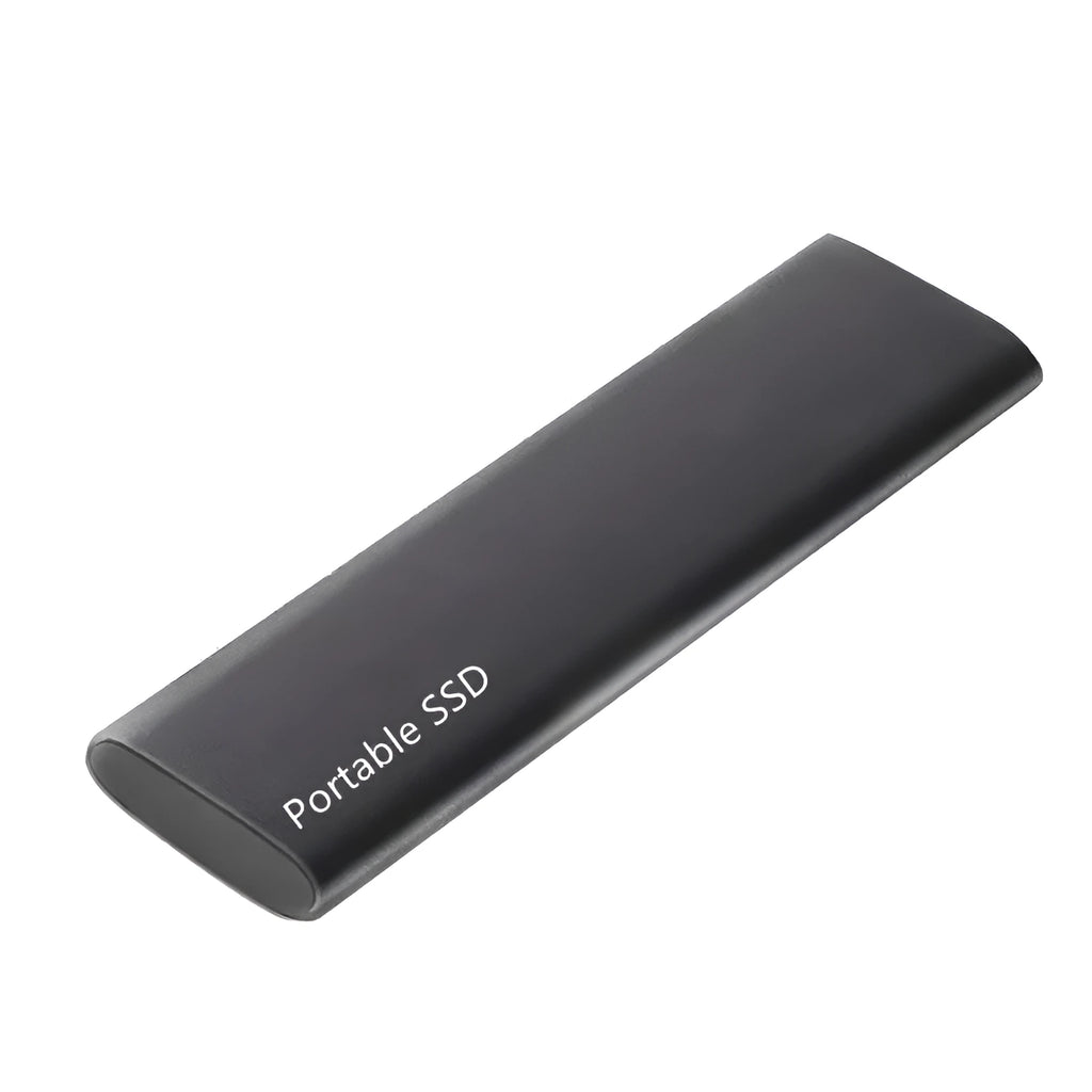 Red Hot Mobile SSD expansion hard disk with metal shell and ultra-thin design on a white background.