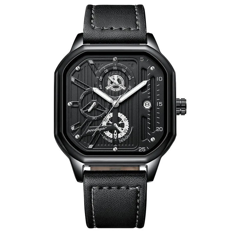 Men's belt-style quartz watch with 8mm thickness in multiple colour combinations