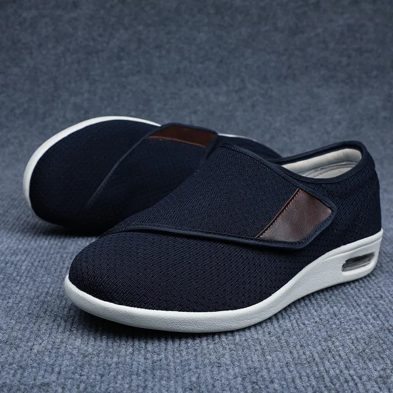 Men's and women's casual leisure shoes with Velcro straps in various colours