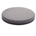 360-degree rotating grey car seat cushion with non-slip base on a car seat.