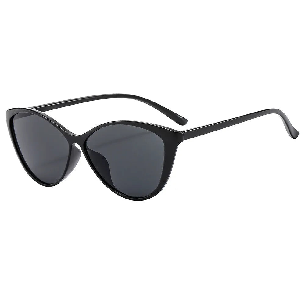 New triangle cat eye butterfly sunglasses black frame gray piece for women party cycling travel