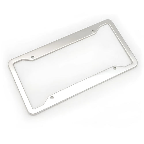 Aluminium alloy car number plate frame in black, grey, silver, and stainless steel finishes
