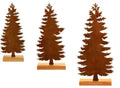 Three metal rusty Christmas tree elk decorations with American style iron construction