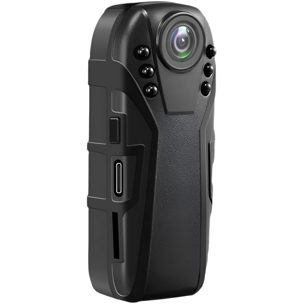 Portable law enforcement recorder with plastic shell, 1080P HD camera, and wide-angle lens