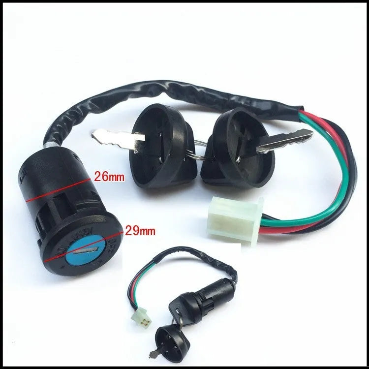 Waterproof electric car door lock with plastic housing for automotive ignition systems