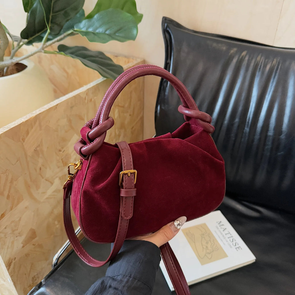Trendy retro Korean style women's PU leather flap handbag with letter and stitch detailing, available in khaki colour, 22x7x13cm