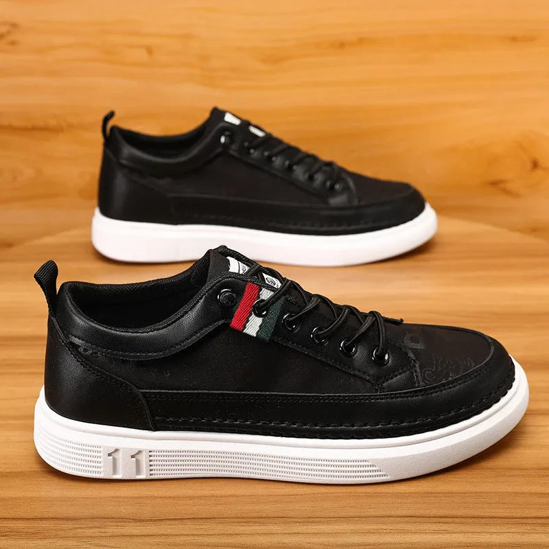 Men's grey high-cut casual sneakers with a bandage dress style, round toe, and a PU upper.