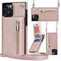 Leather and TPU phone case in black, green, purple, red, and rose gold for iPhone and Samsung models
