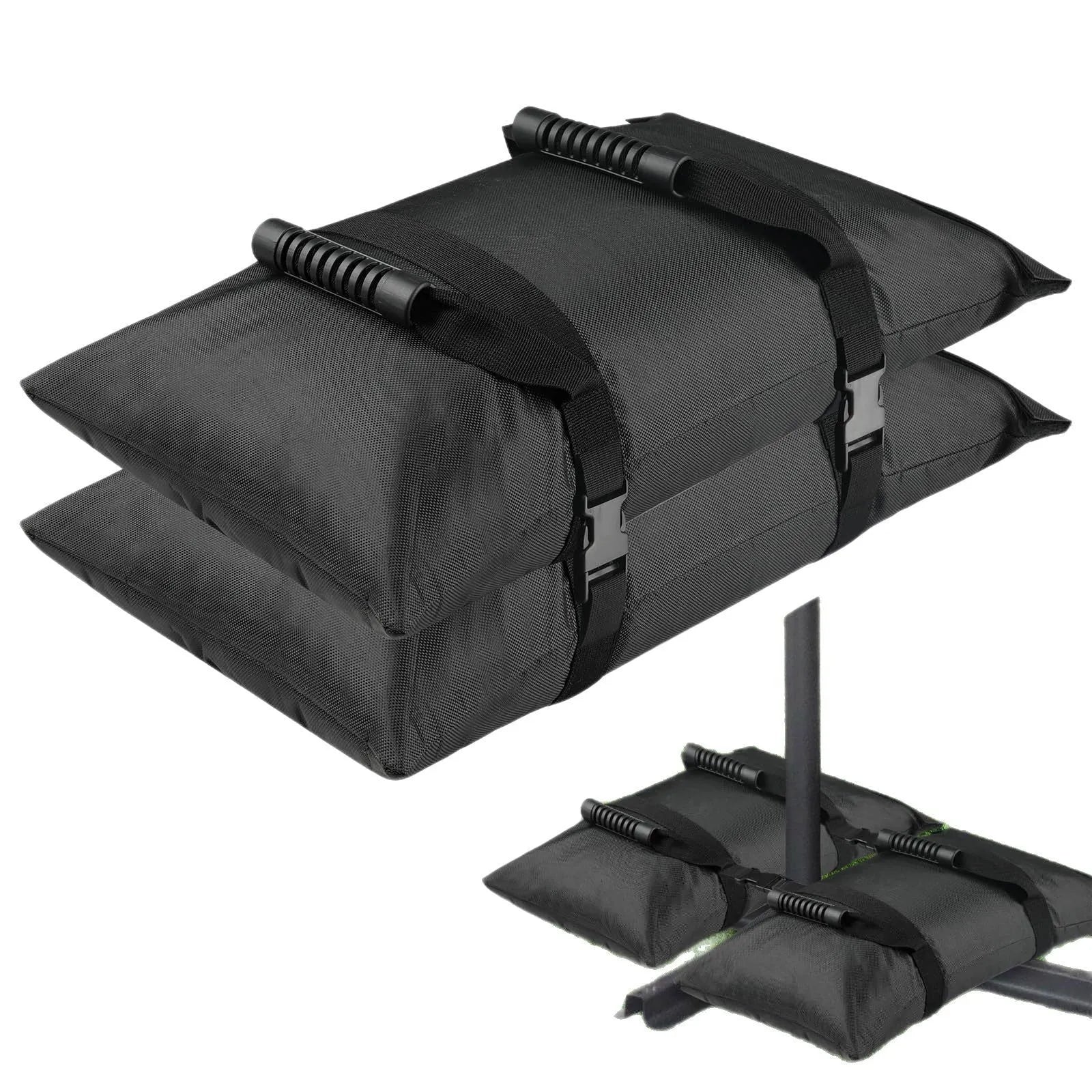 Black Oxford cloth cube-style refillable counterweight sandbag for outdoor cantilever umbrella, large size 65x26cm