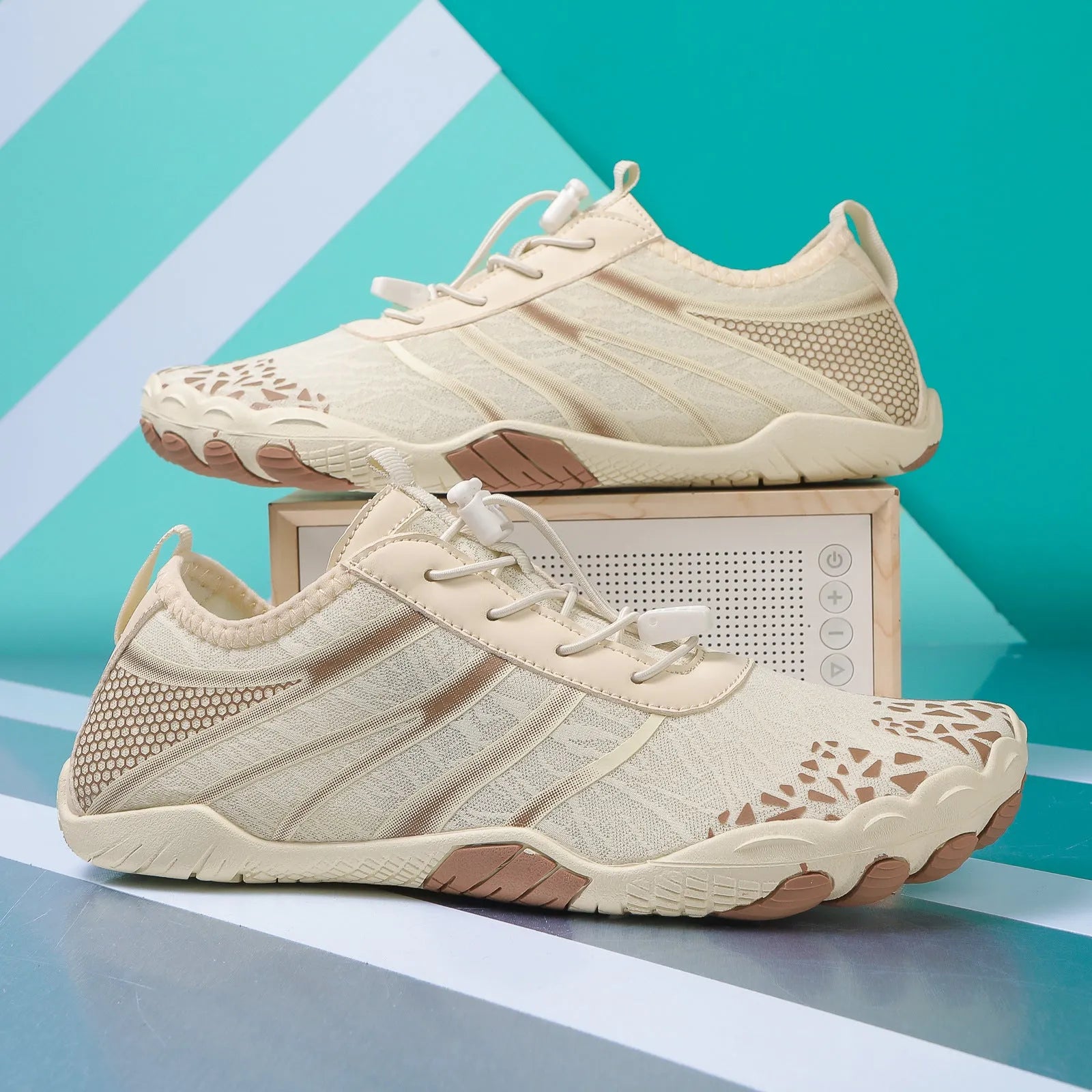 A826 model Lycra stretch fabric beach running shoes for upstream sports, shown in available colours.