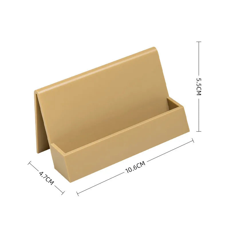 Creative PS business card storage display stand holding 20 cards in a geometric shape