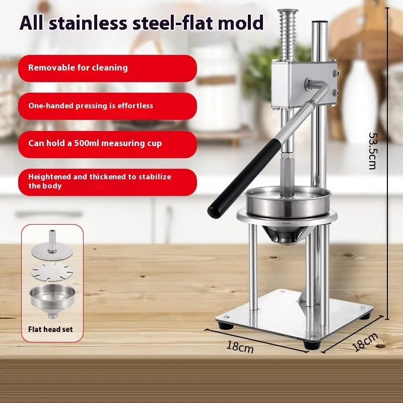 Commercial manual orange juicer with stainless steel and nylon construction options for bar and restaurant use