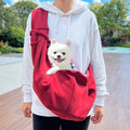 Polyester pet crossbody bag M size for cats and dogs under 7.50 kg in black colour option