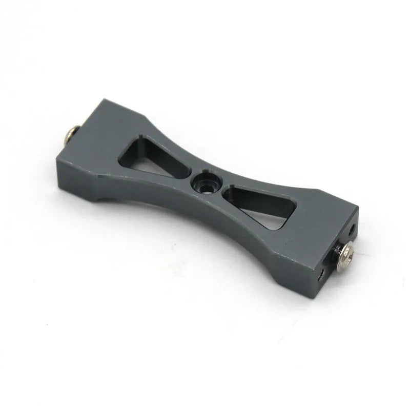 Military RC car metal alloy accessories including front bar, axles, motor box and black tyres