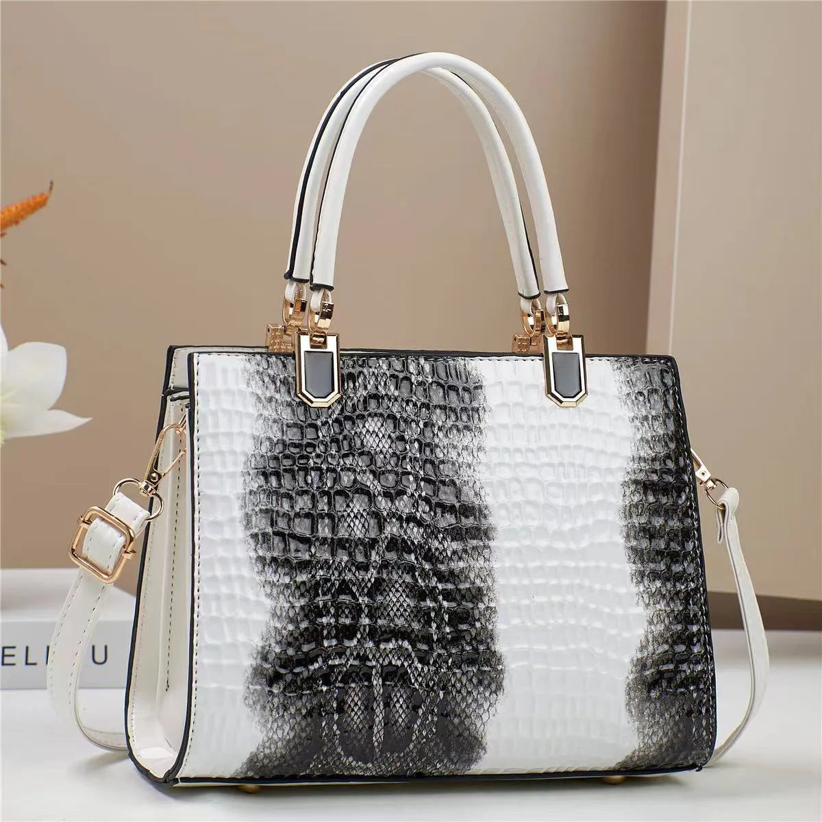 Women's large capacity one shoulder mom bag in soft PU material with multiple internal compartments