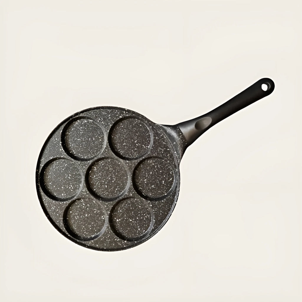 Aluminium alloy non-stick barbecue plate with seven hole griddle design for gas type household grilling