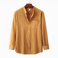 Men's brown cotton blend slim fit shirt and trousers clothing set