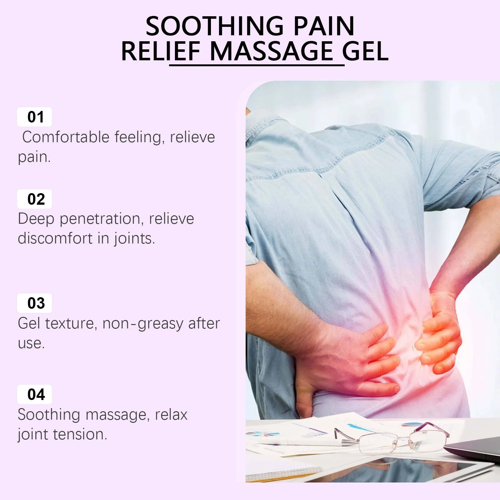 100g tube of body massage gel for daily care of joints, knees and elbows