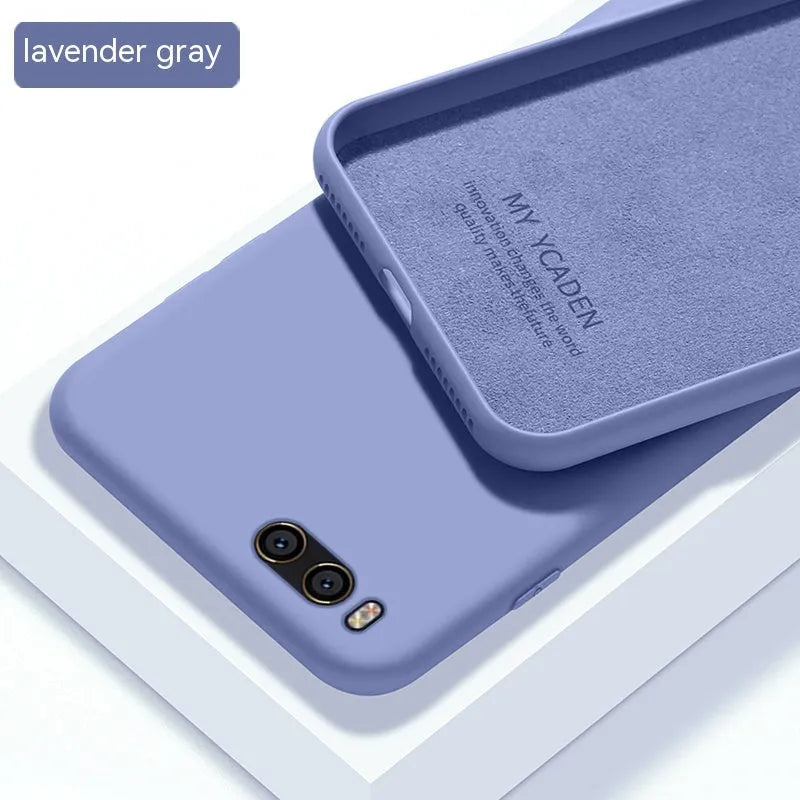 Liquid silicone phone case for Xiaomi 6 in black with anti-drop protection and flexible fit