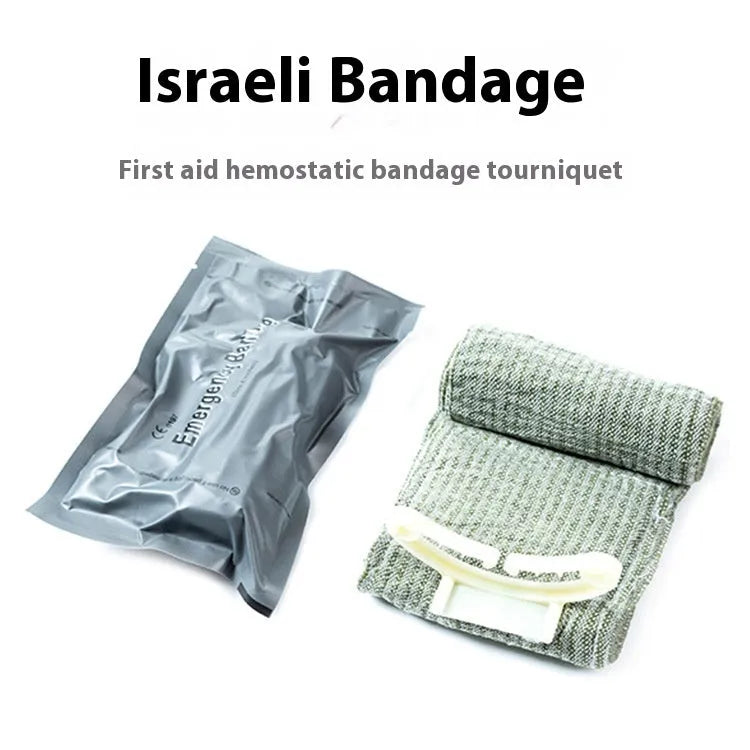 Portable outdoor hemostatic bandage tactical gauze tape in 4 inch and 6 inch sizes