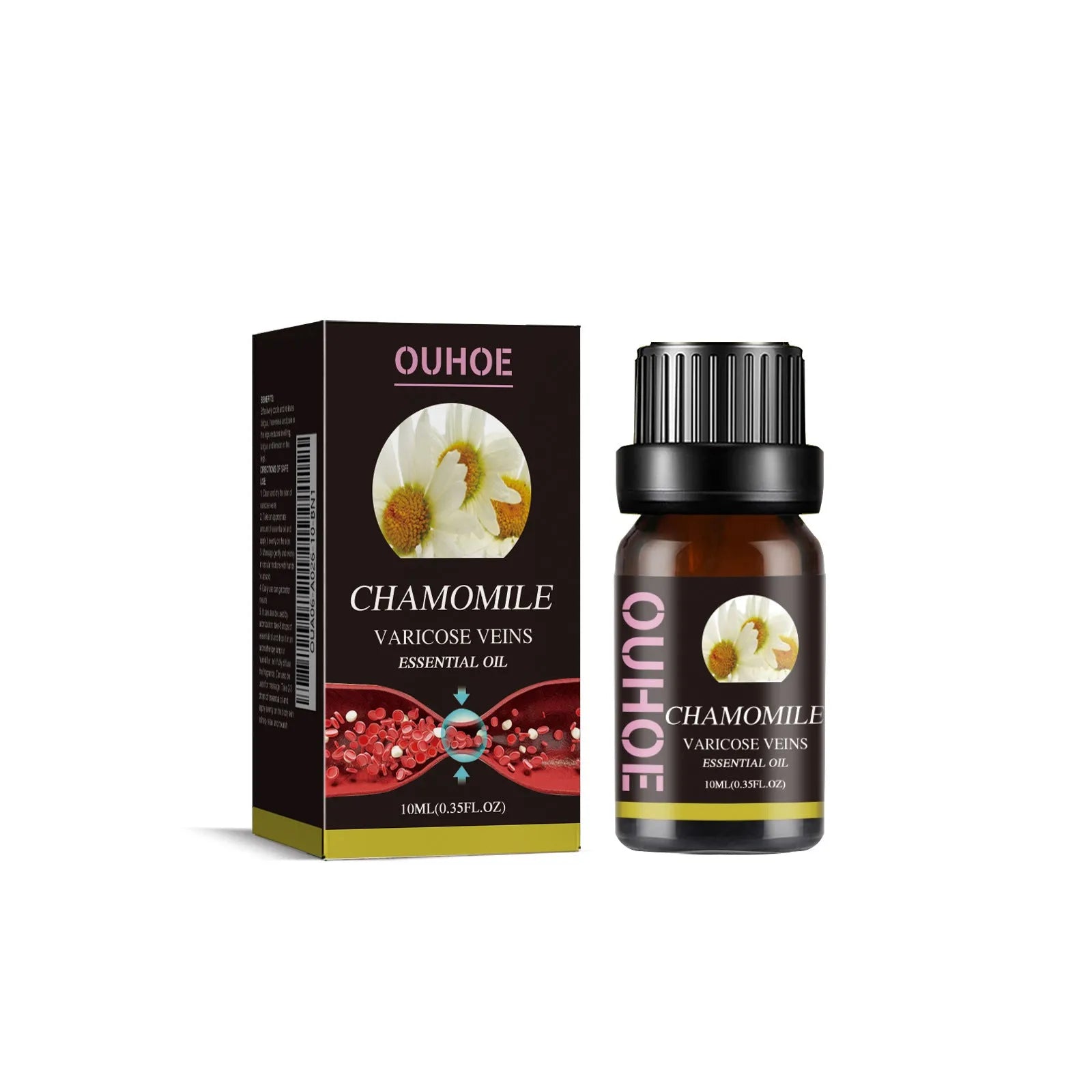 10ml chamomile leg essential oil bottle for leg massage and discomfort relief