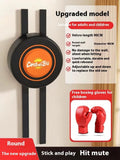 Hanging boxing target with PU leather construction mounted on wall