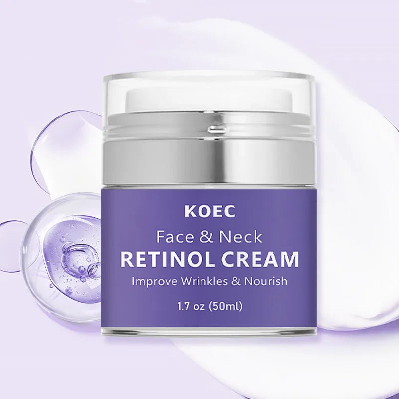 50g jar of retinol and vitamin C neck cream for light lines with English packaging