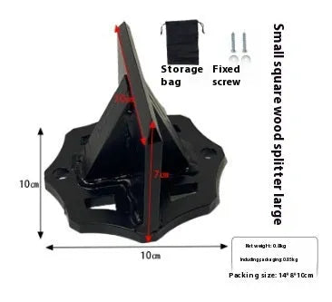 Small square cast iron wood splitter for manual log preparation
