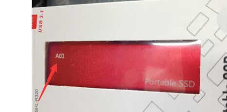 Red Hot Mobile SSD expansion hard disk with metal shell and ultra-thin design on a white background.