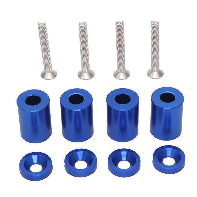 Aluminium machine cover pad height sheet pack with screws, nuts, and washers for car modifications