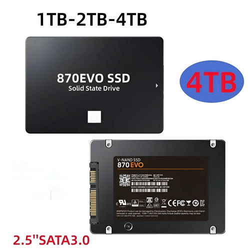Samsung 870 EVO 2.5-inch SATA internal solid-state drive for PC and laptop storage upgrade.