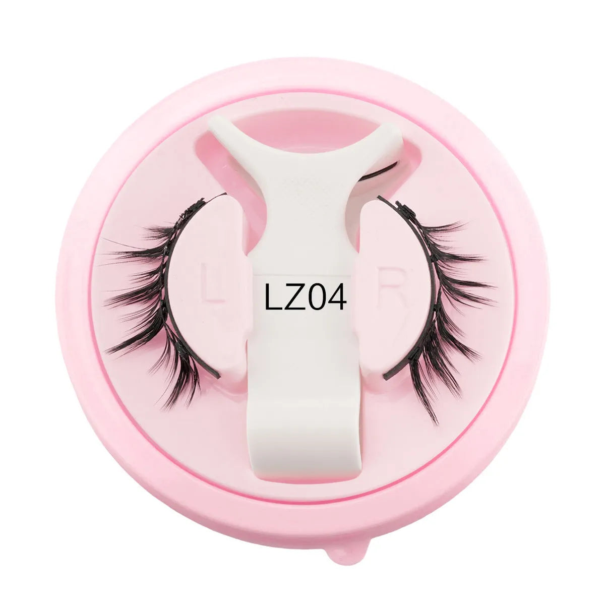 Reusable waterproof false eyelashes with glue-free design in five natural thickness styles