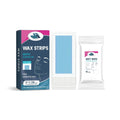 HANCHOBIT facial hair removal wax strips kit with 20 wax paper strips and 10 wet wipes