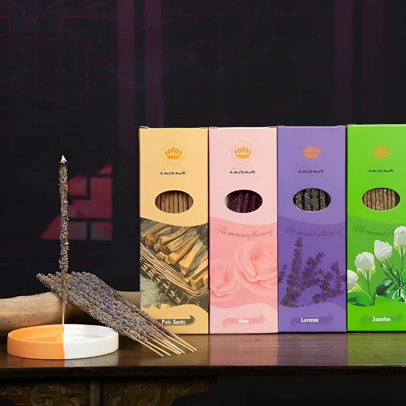 Handmade Argentine Hand Rub Petals stick incense aromatherapy set with ten sticks and a box.