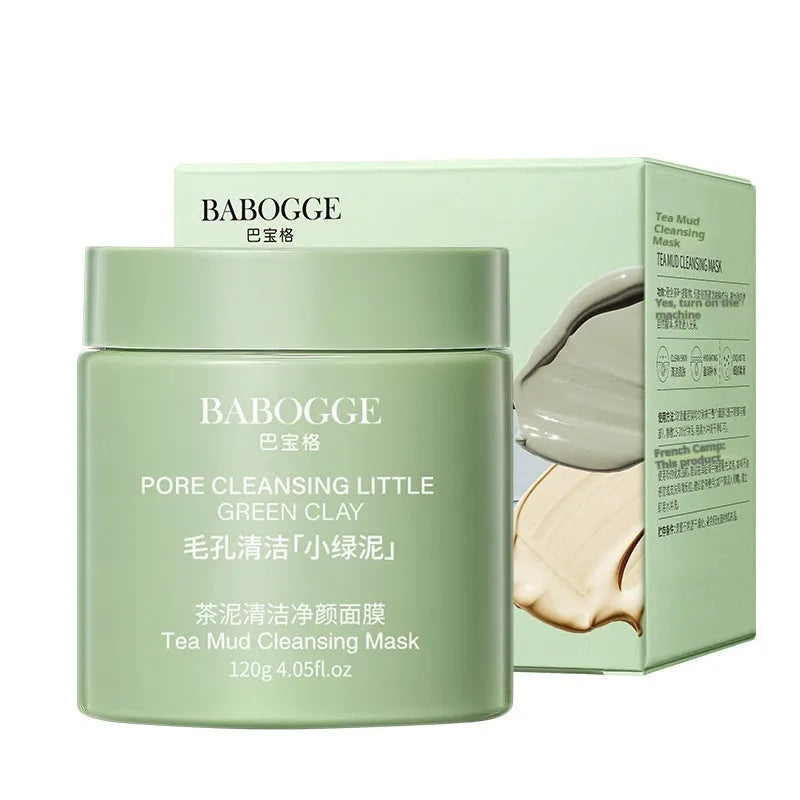 Jar of 120g non-pulling dry daub clay cleansing facial mask.