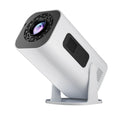 P330 portable mini projector in black and white colours with remote control and accessories