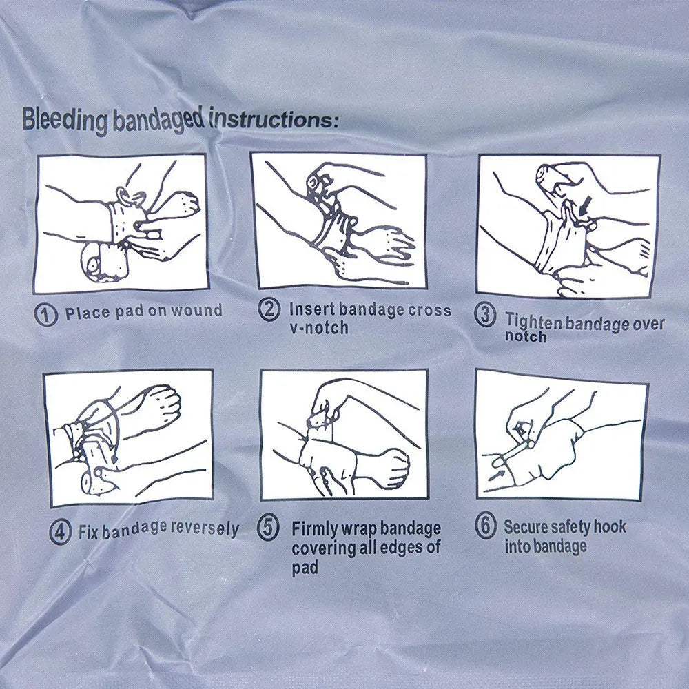 Portable outdoor hemostatic bandage tactical gauze tape in 4 inch and 6 inch sizes